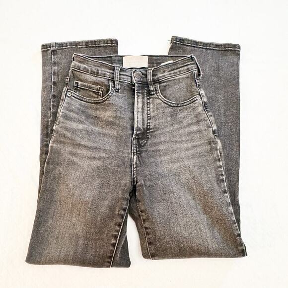 Everlane The Authentic Stretch Slim Bootcut Jean Black Denim Size 24 - Picture 5 of 7